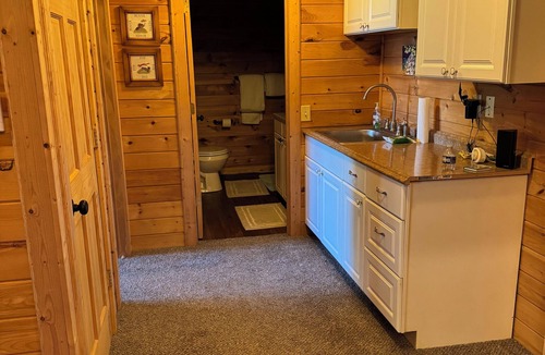 Erie County Cabin | Lower level of tranquil hilltop cabin