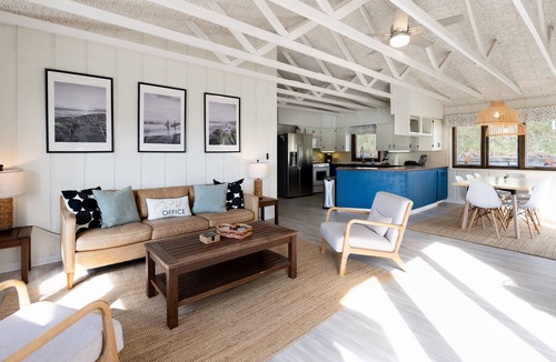 Grand Haven Cottage | Mid-Century Retreat | Walk to Beach | Sunset Deck