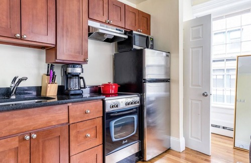 West End Apartment | Mod Beacon Hill Studio w/ W/D, near MA State House, by Blueground
