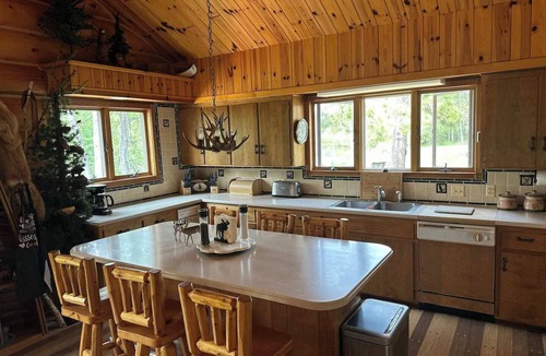Grayling Cabin | Montana Built Log Cabin built just feet away from the North Branch of the AuSable River. Experience the 100 year old, untouched, cedar forest as well as the plentiful critters that reside there.
