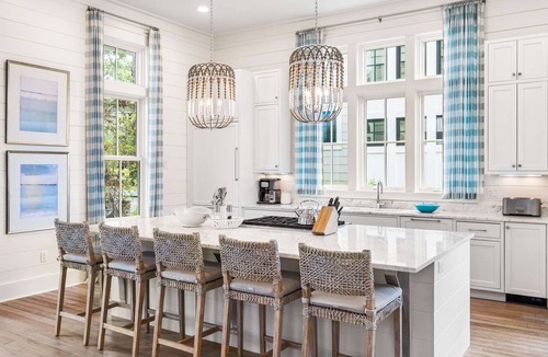 Wiregrass Meadows House | Must See in Watercolor! Private Pool, Outdoor Lounge, Golf Cart, Bikes, and More