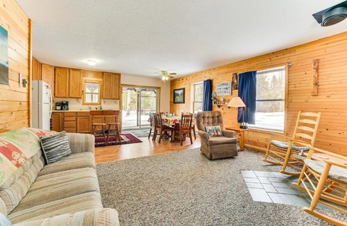 Detour Township House | Near Lake Huron: Secluded Goetzville Cabin w/Deck