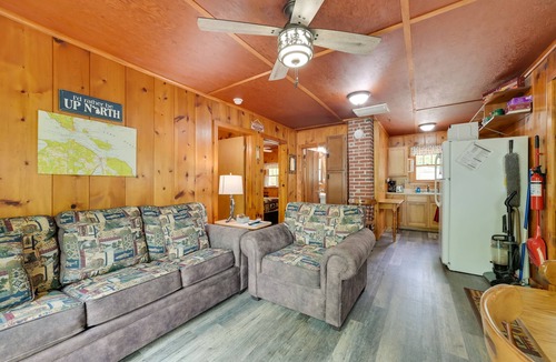 Carp Lake Cottage | Near Snowmobiling! Carp Lake Cottage w/Fire Pit