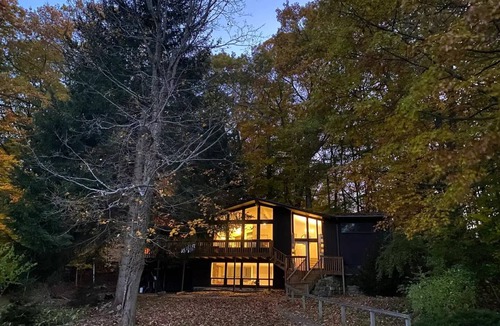 Frankfort Apartment | Nestled in the woods & steps from Main St./Beach