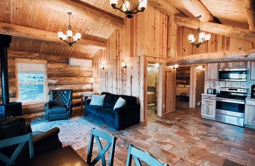 Marcell Cabin | NEW CABIN W/LAKE VIEW! 2PersonJacuzzi.GasFireplace.Beach.Patio.Wifi.Kayaks.Canoe