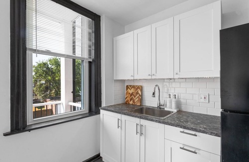 St. Louis Apartment | NEW! Designer 2 bedroom apt w/king bed, 65" TV, fenced yard & WiFi - pets <3