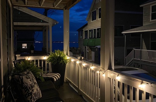 Boston Apartment | Ocean views from the porch of this cozy private hideaway.