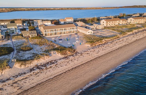 North Truro Apartment | Oceanfront suite with bay views, full kitchen, balcony, AC, & firepit