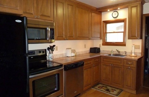 Crosslake Cabin | On Crosslake in the Village,120' Beach, Dock, Two Boat Lifts, 3 Kayaks, Sunsets