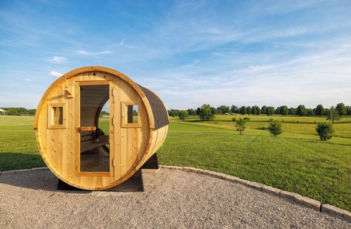 Shelbyville House | Panoramic horse country views, Kentucky Bourbon Trail, sauna, cold plunge, hot tub, gym, game room, theatre room