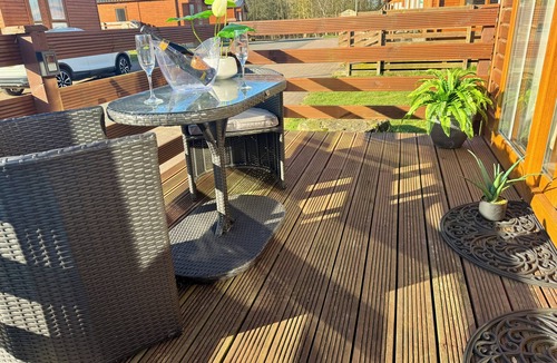 Morpeth Cabin | Patricia's Lodge, luxury lodge with private hot tub, Felmoor Park