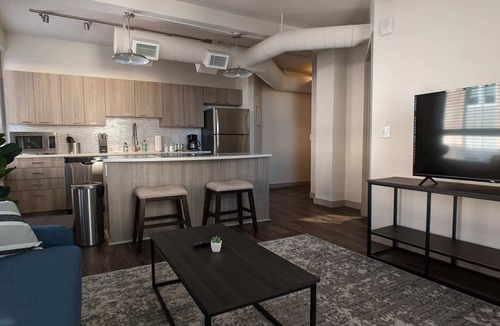 Downtown Wichita Apartment | Perfect for WFH Laundry In Unit with Fitness Center