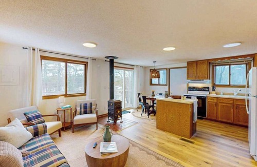 Eagle River House | Pickerel Lake cabin w/kayaks, dock, patio, grill & direct access to trails!