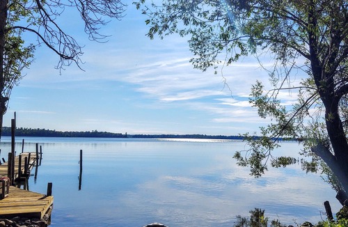 Sault Ste. Marie Cabin | Pine Cabin at Sweet Retreat Waterfront Stay