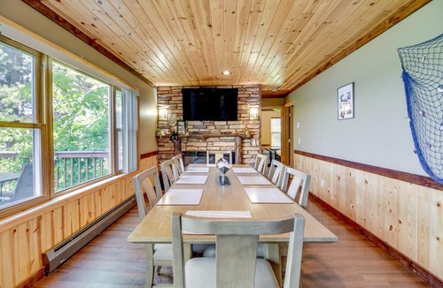 Outing House | Private Dock: Lakefront Family Home in Outing