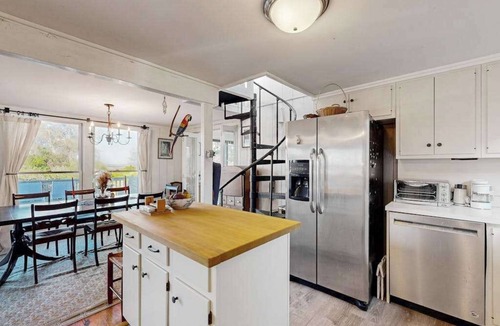 Oak Bluffs House | Private island house with close beach access and water view from deck