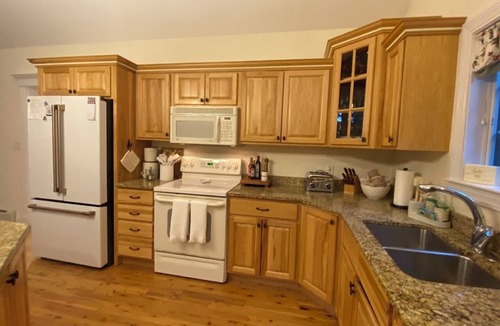 Bridgton House | Private, spacious lakefront home: mooring & floating dock & walk to quaint town