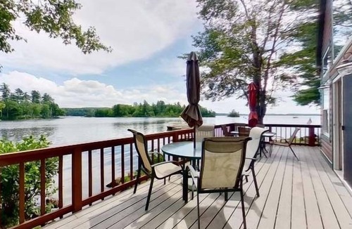 Winthrop Ski Chalet | Private waterfront with stunning views, wrap around deck, and a dock for boating