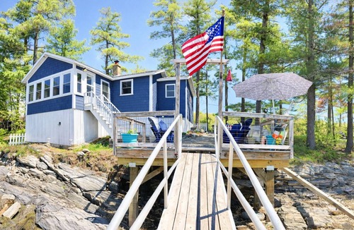 West Bath Cottage | Recently renovated cottage just steps to the waters edge deck, and dock along the New Meadows River.