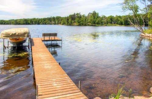 Brainerd House | Rice Lake Lodge and Cabin with Dock Fire Pit Views