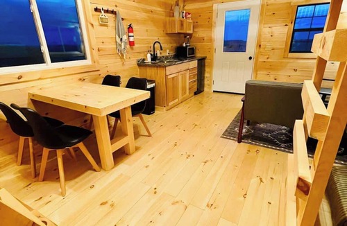 Canistota Cabin | River Bluff Cabins | Cabin 1 | Private Hot Tub