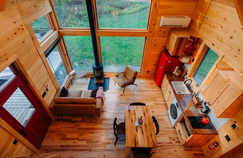 Ellsworth Cabin | River Views | Private Hot Tub | The Cherry Cabin