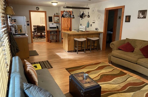 Prudenville House | Rustic home on wooded lot, very private. Lake and dock access. Close to trails.