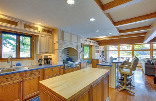Cadillac House | Sauna + Fireplaces! Lakefront Cadillac Retreat
