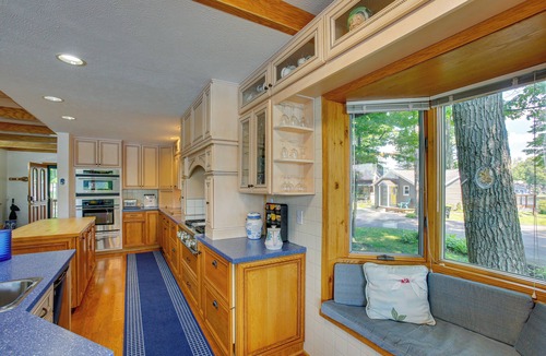 Cadillac House | Sauna + Fireplaces! Lakefront Cadillac Retreat