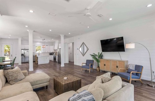 Seagrove Beach House | Seagrove Palace with Pool Waterfall, Walk to Beach