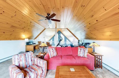 Stone Haven House | Secluded hilltop home with beautiful Cadillac Mountain view and multiple decks