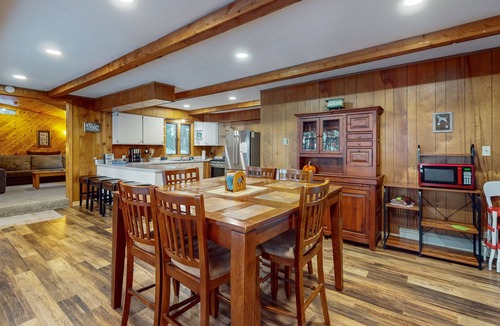 Lake Tomahawk House | Serene Lakefront Home with Fire pit, Dock, WIFI, & Dog-Friendly