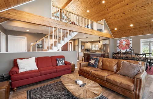 McHenry House | Ski to Shore Chalet | Lake Views, Private Dock!