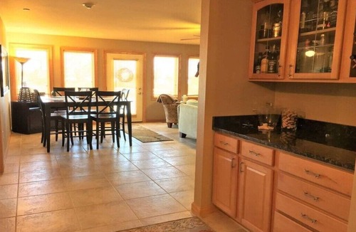 Arkdale Condo | Spacious lake view 1st floor condo at Northern Bay Marina & Golf Resort