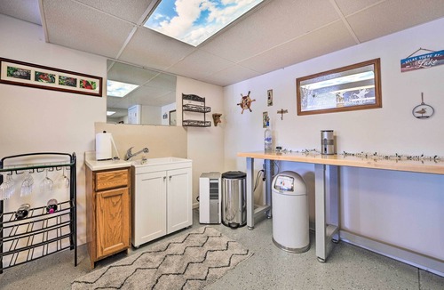 Rogers City House | Spacious Lakefront Home w/Sunroom & Bar!