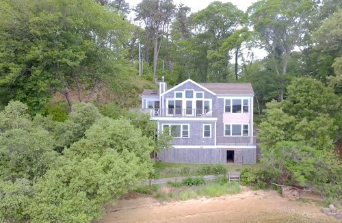 Tisbury House | Spectacular 3BR Waterfront Home with Private Sandy Beach &180° Commanding Views!