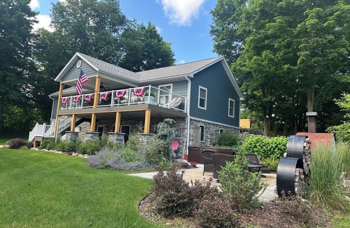 Boyne City House | Steps from Lake Charlevoix with great views. Beach access & small fee for pool