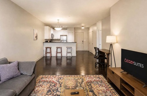Central Business District Apartment | Stunning 1BR/1BA CozySuites at the Banks