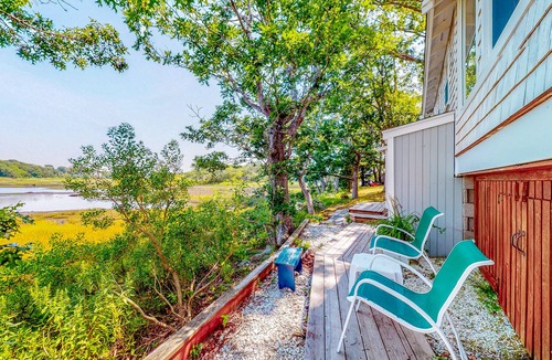 Pocasset House | Stunning home on the bay with fantastic views, central AC, W/D, & water access