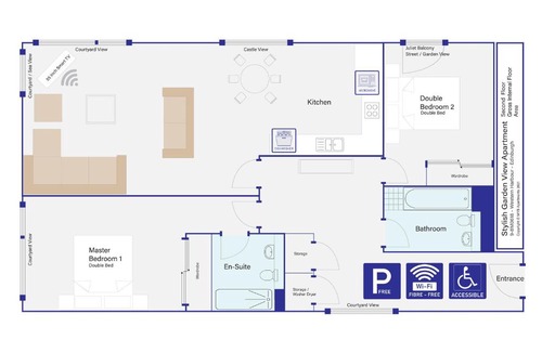 Newhaven Apartment | Stylish Garden View Apartment