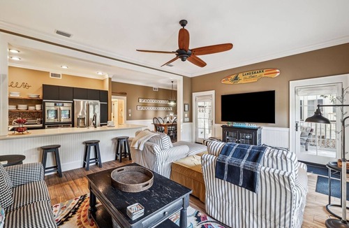 Watercolor Condo | Stylish Town Center Retreat Steps to Beach & Restaurants
