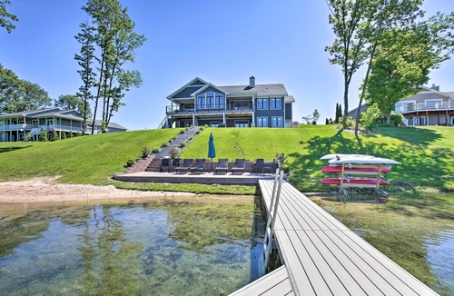 Traverse City House | Sunroom + Hot Tub! Waterfront Silver Lake Home