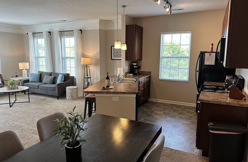 Westerville Apartment | The Pondview Perch | Fast WiFi | Washer/Dryer!
