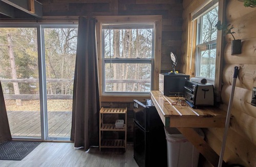 Walker Cabin | Tiny Home with Big Balcony Overlooking Long Lake