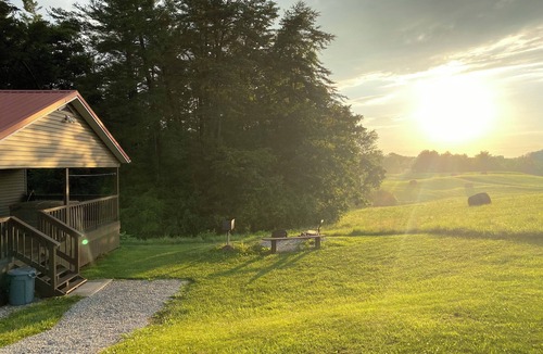 Logan Cottage | Two bedroom cabin with hot tub and sunset views