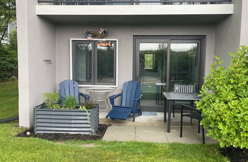 Maple City Condo | Walk-out Studio Condo On The Beach In The Homestead Resort. Newly remodeled!