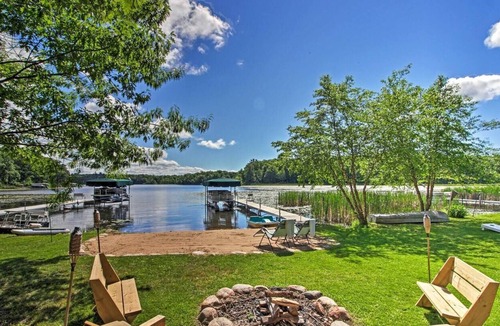 Deerwood Cabin | Waterfront Getaway w/ Beach, Paddle Boat, Fire Pit