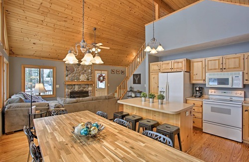 Fife Lake House | Waterfront Lake Cottage: Dock, Kayak, Sunroom