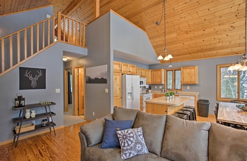 Fife Lake House | Waterfront Lake Cottage: Dock, Kayak, Sunroom