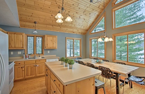 Fife Lake House | Waterfront Lake Cottage: Dock, Kayak, Sunroom